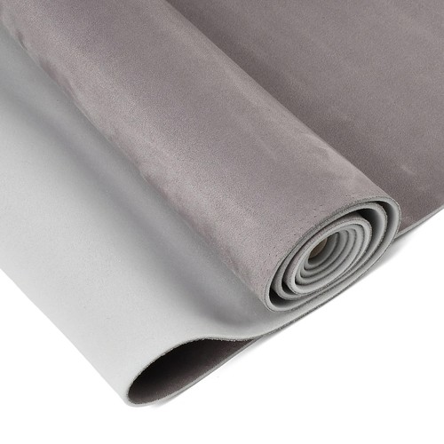 Grey suede material car roof - suede,