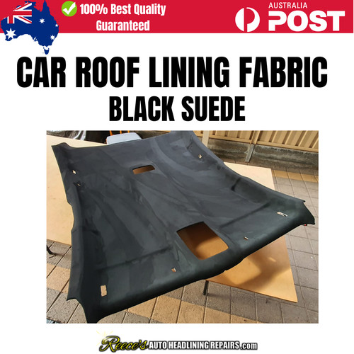 Black suede headliner - suede,