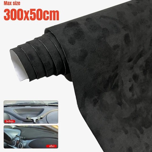 Charcoal suede headlining - suede,