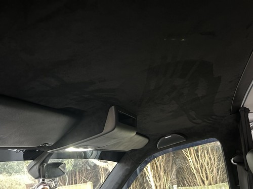 Black stretch suede camper van - stretch,